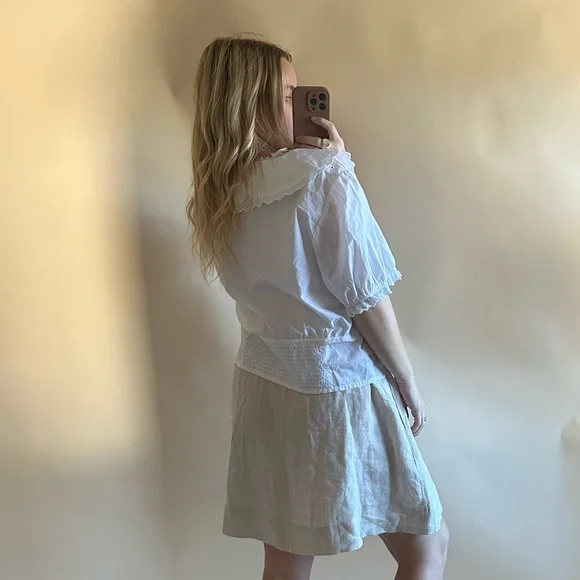 American Eagle Outfitters White Eyelet Top - Picture 2 of 2